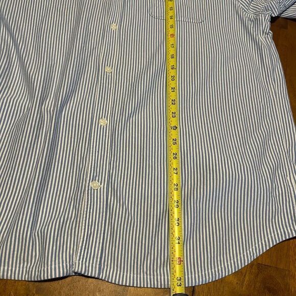 Duluth Trading Shirt Mens Size XL Blue Striped Long Sleeve Relaxed Fit Button Up - Picture 6 of 6